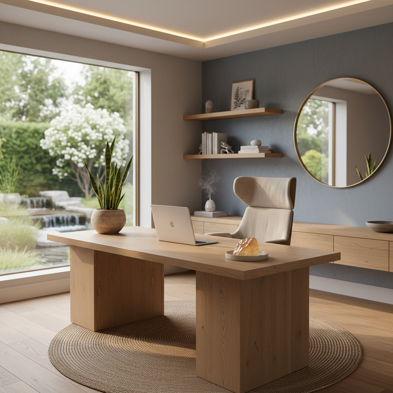 Der ultimative Leitfaden für die Gestaltung eines Feng-Shui-Heimbüros mit Fenster