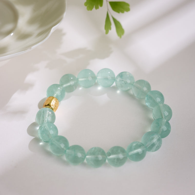 Pulsera de Fluorita Verde Hielo para el Éxito Profesional