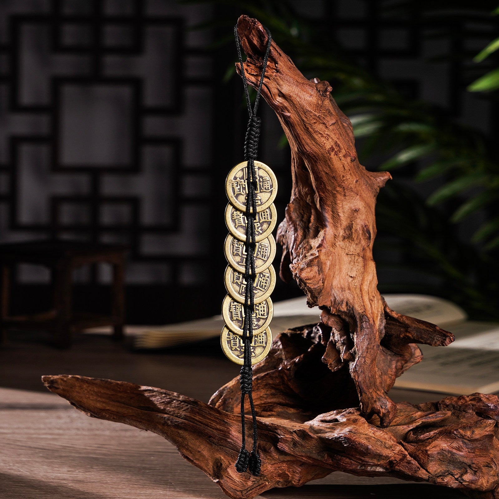 Premium Solid Brass Six Emperor Coins Amulet