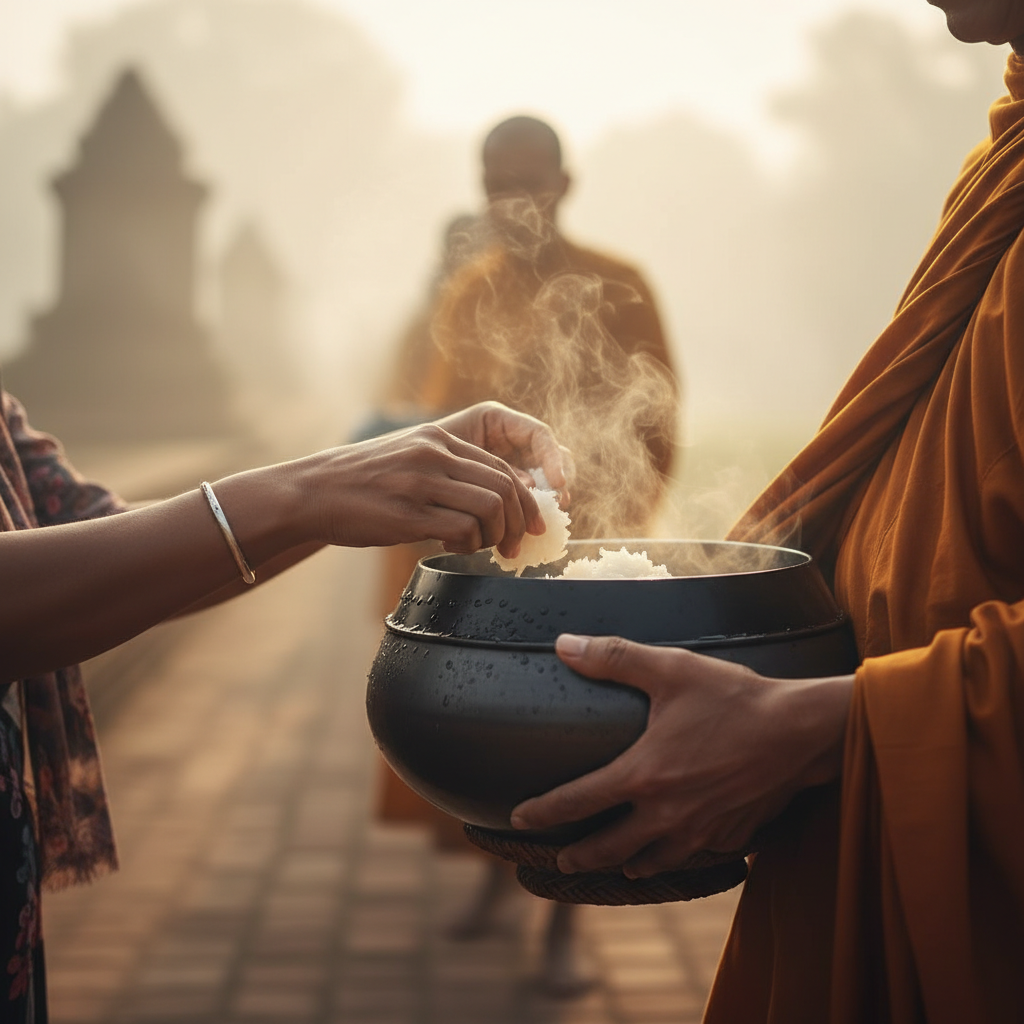 Almsgiving Buddhism Explained: The Sacred Practice of Generosity and Merit