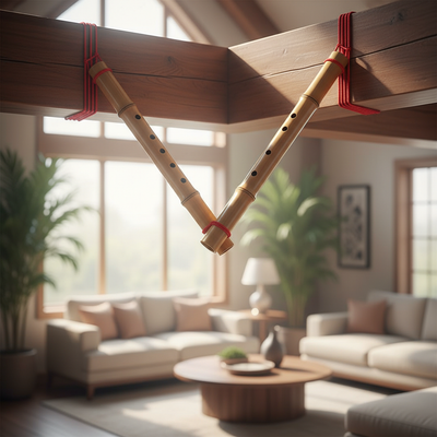Bamboo Flute Feng Shui: A Simple Guide to Fix Overhead Beams