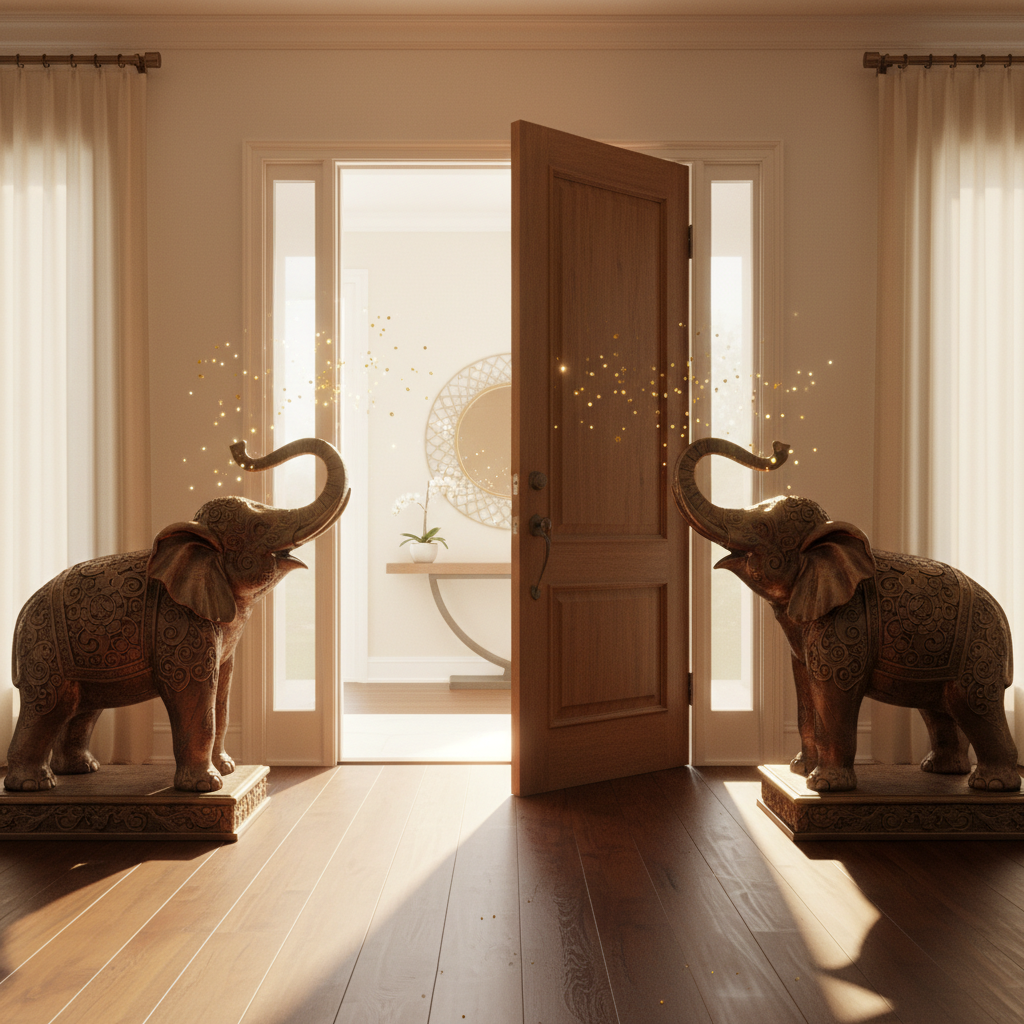 The Complete Guide to Elephant Front Door Feng Shui: Placement, Meaning & Protection