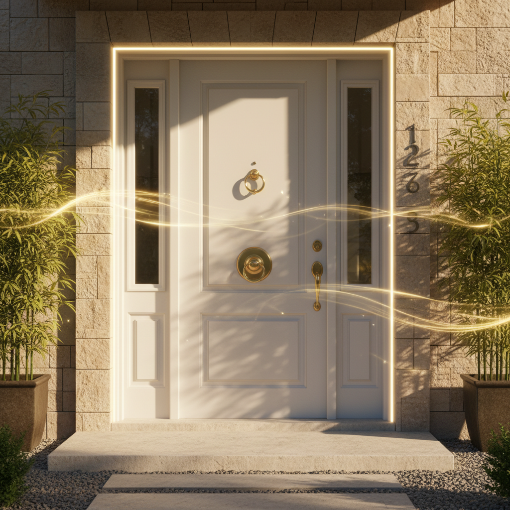 Best Feng Shui Front Door Color Facing North West: White, Gray & Earth Tones