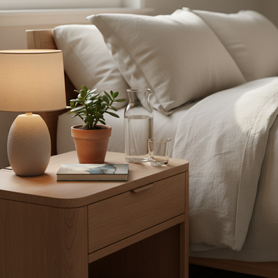 Der vollständige Leitfaden für einen Feng-Shui-Nachttisch für besseren Schlaf und mehr Ruhe