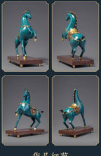 Brass Horse Statue | Zodiac Cure for Year of the Horse (Tiger, Dog, Goat) | "Immediate Wealth" Career Ornament