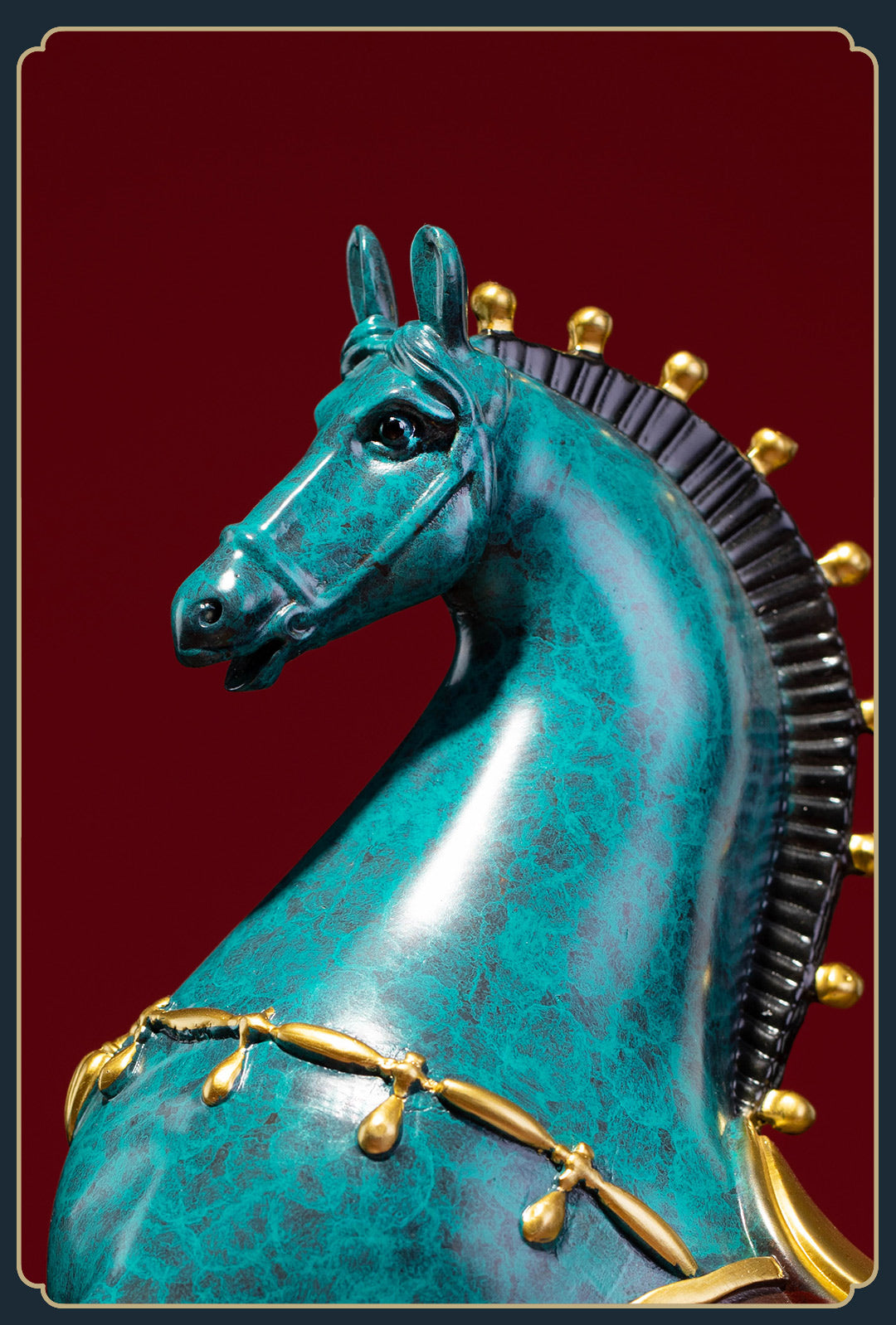 Brass Horse Statue | Zodiac Cure for Year of the Horse (Tiger, Dog, Goat) | "Immediate Wealth" Career Ornament