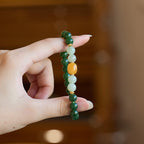 Bracelet de Richesse en Jaspe Impérial & Ambre