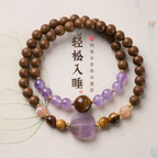 Amethyst Goose Pear Incense Wealth Bracelet