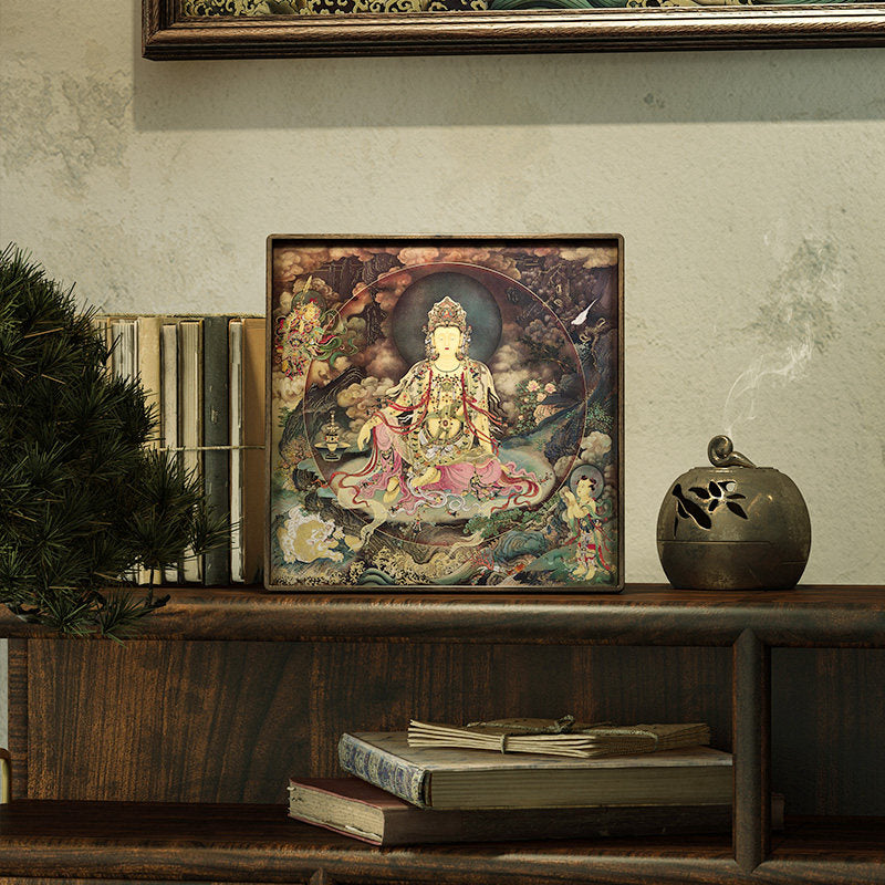 Water Moon Guanyin Brass Tabletop Art