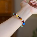Bracelet de richesse en pierres précieuses de l'harmonie des Cinq Éléments