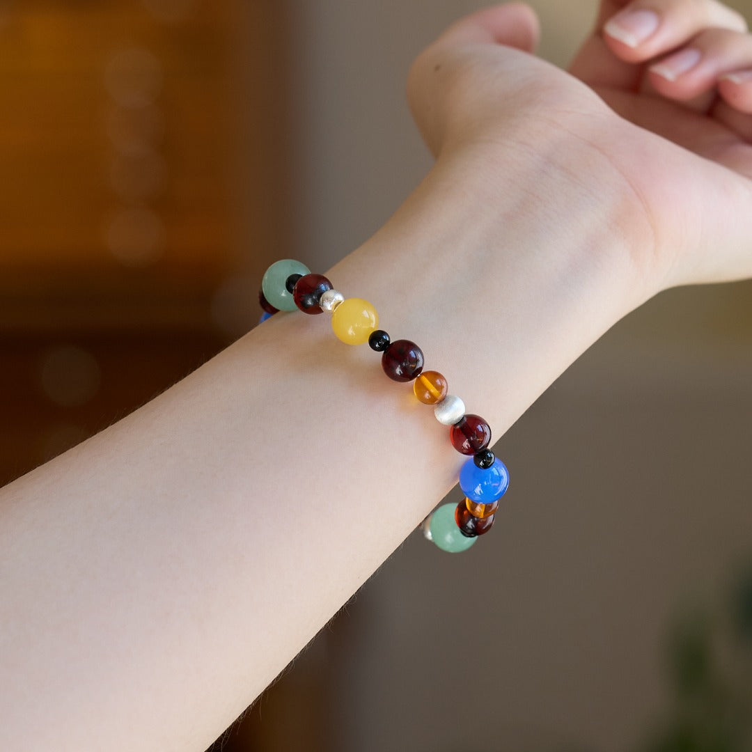 Five Elements Harmony Wealth Gemstone Bracelet