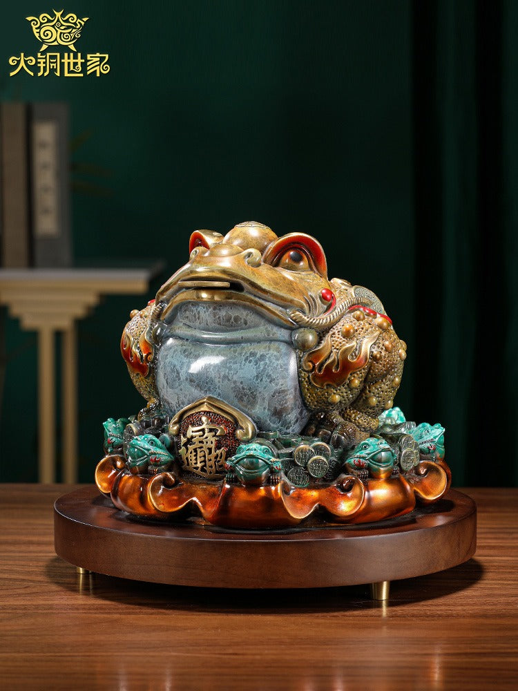 Luxury Brass Money Toad Statue