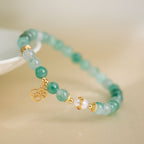 Aventurin-Perlen-Kürbis-Glücksarmband