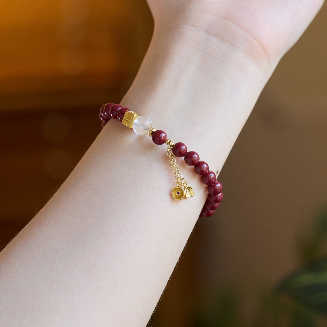 Imperial Cinnabar Ruyi Lock Wealth Bracelet