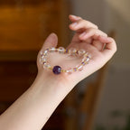 Violet Wisdom Amethyst & Clear Quartz Bracelet