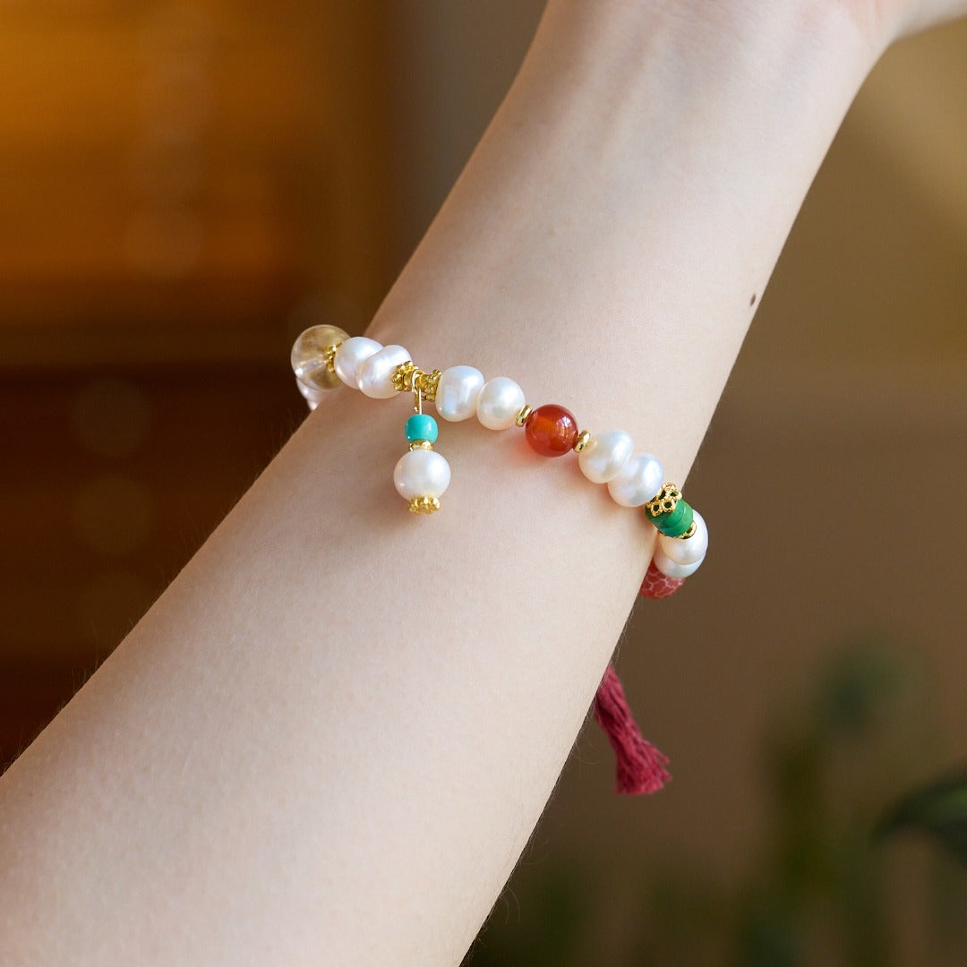 Duo Bao Pearl Five Elements Harmony Bracelet