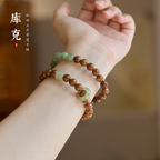 Pulsera Twin Lotus Kuke y Jade Hetian