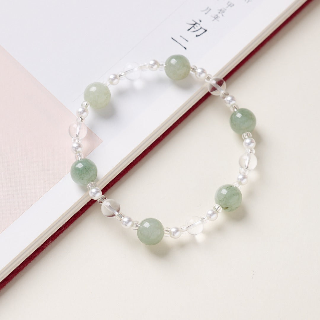 Grünes Jade- & Klarquarz-Harmonie-Armband