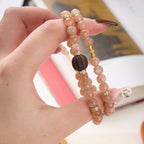 Golden Sunstone & Sandalwood Pumpkin Bracelet