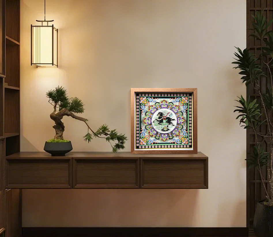 Celestial Success (Zao Jing) 3D Paper Art Shadow Box – Dunhuang Feng Shui Cure for Career Rise & Academic Focus