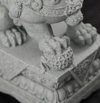 Imperial Blue Sandstone Foo Dogs Pair