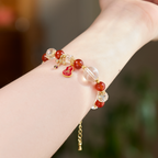 Red Agate Gourd & Ruyi Wealth Bracelet