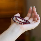 Bracelet en Argent Enveloppant Abondance Grenat Rouge