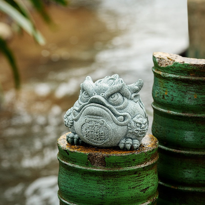 風水金蟾（金蟾）｜綠色砂岩招財茶寵– the qi flow
