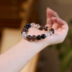 Rauchquarz- & Schwarzes Rutil-Reichtumsarmband