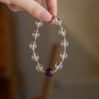 Violet Wisdom Amethyst & Clear Quartz Bracelet