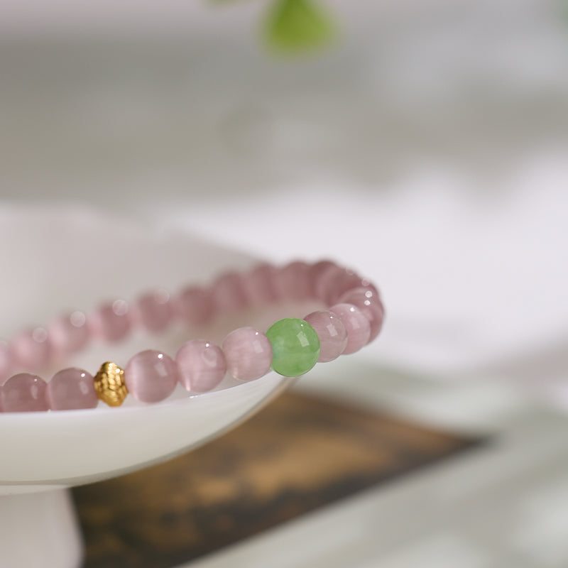 Pink Cat Eye Love & Luck Transfer Bracelet