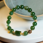 Spinach Green Jade Wealth Bracelet