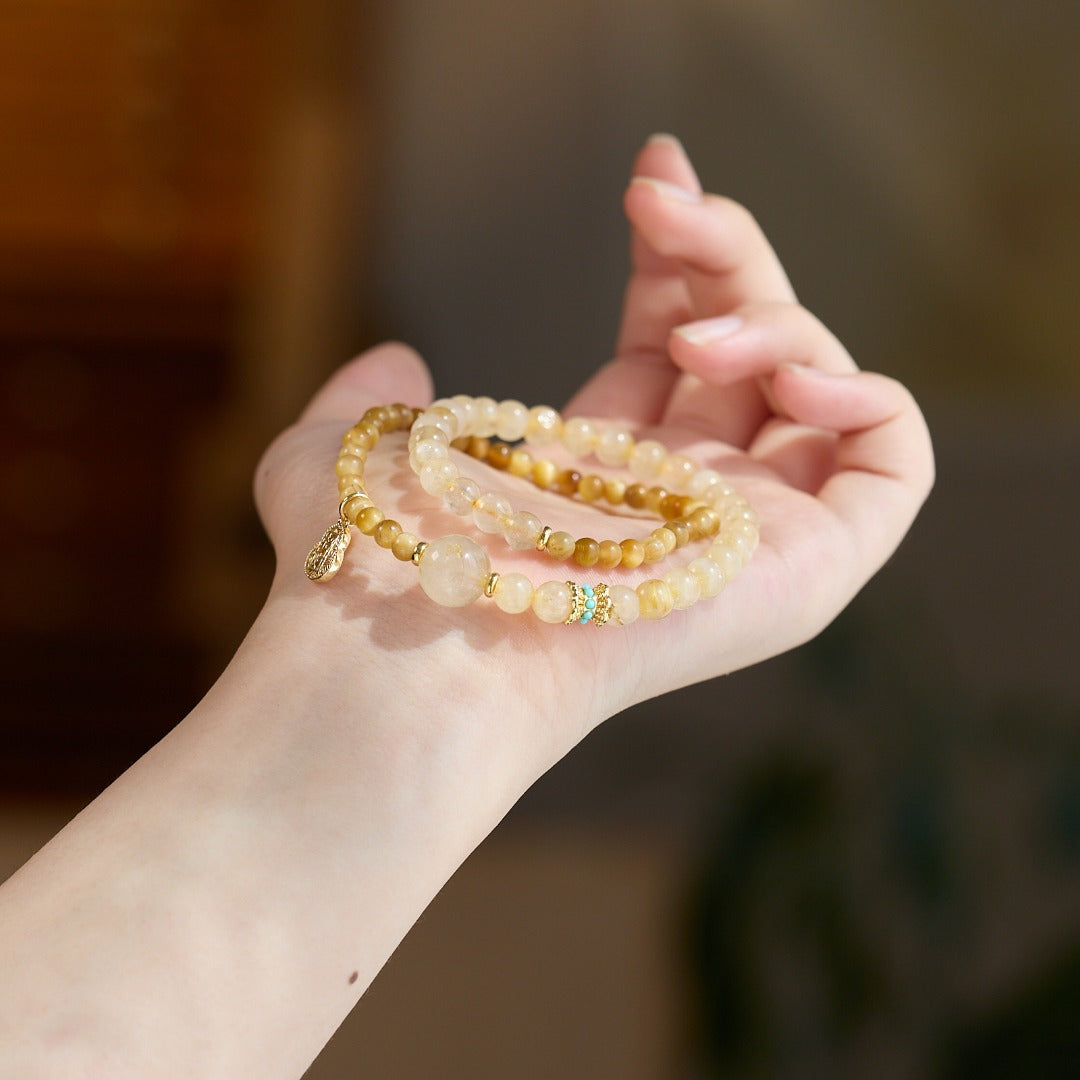 Golden Rutilated Quartz Wealth Bracelet