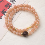 Golden Sunstone & Sandalwood Pumpkin Bracelet
