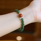 Hetian Jasper & Red Agate Luck Bracelet