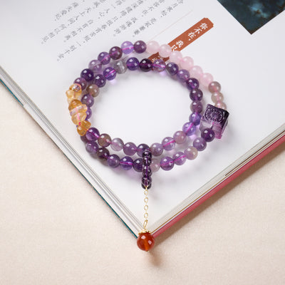 Royal Amethyst & Citrine Fox Wealth Bracelet