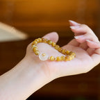 Bracelet de Prospérité en Œil de Tigre Doré