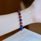 Royal Lapis & Red Agate Wisdom Bracelet