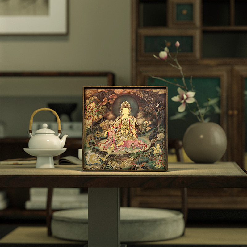 Water Moon Guanyin Brass Tabletop Art