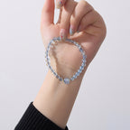 Pulsera Serenidad de Aguamarina Azul Hielo