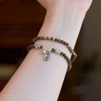 Grünes Sandelholz Friedens- & Freude Zen-Armband