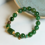 Spinach Green Jade Wealth Bracelet
