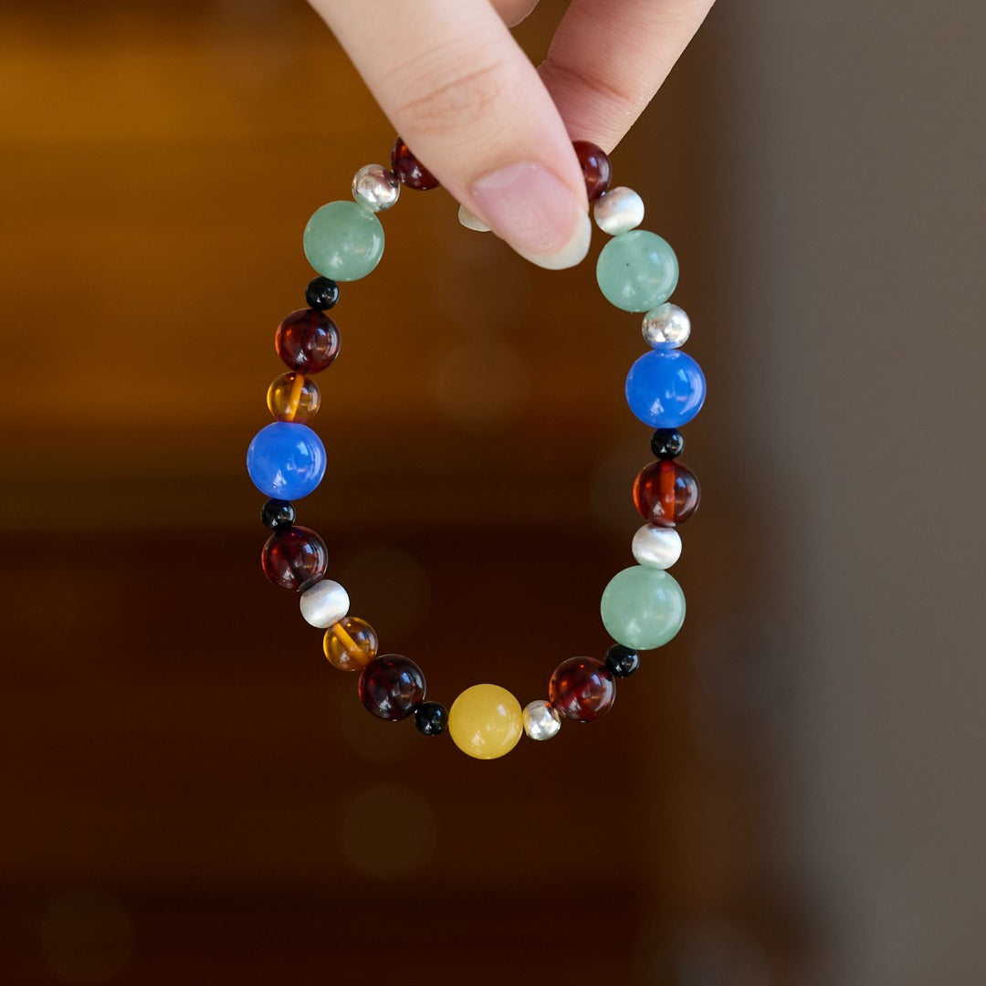 Five Elements Harmony Wealth Gemstone Bracelet