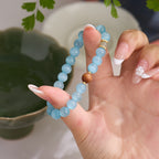 Pulsera de Sabiduría de Ojo de Gato Azul Hielo y Sándalo