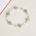 Grünes Jade- & Klarquarz-Harmonie-Armband