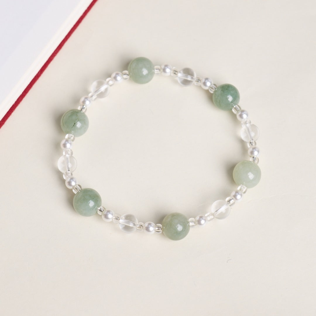 Grünes Jade- & Klarquarz-Harmonie-Armband