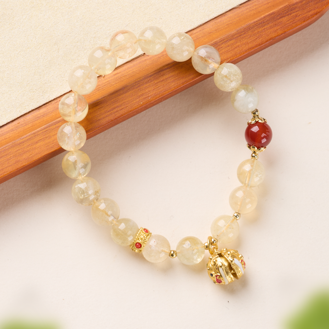 Citrine & Agate Wealth Tiger Bracelet