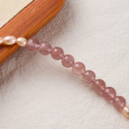 Love & Charm Erdbeerquarz-Perlenarmband