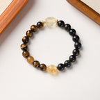 Golden Tiger Eye & Obsidian Wealth Bracelet
