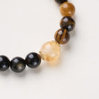 Golden Tiger Eye & Obsidian Wealth Bracelet
